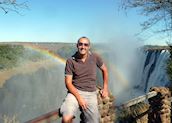 Victoria Falls, on the border between Zambia and Zimbabwe